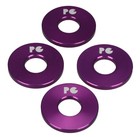 Porkchop Bmx Aluminum Bicycle Axle Washers For 3 8  Axles - Purple  set Of 4 