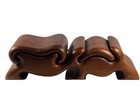Vintage French Black Walnut  mushroom  Jewelry Puzzle Box By Fred Buss Handmade