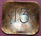 Lucky Number 13-owls Love Token  Good Luck elongated Penny  Crafted By A A viii 