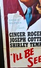 I ll Be Seeing You Movie Poster Ginger Rogers Shirley Temple  hollywood Posters 