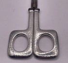 Antique Arts   Crafts Hammered Sterling Silver Handle Long Scissors