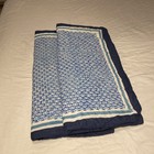 Serena   Lily Bedding 100  Cotton Euro Blue white Geometric Sham Pillow Cover