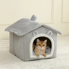 Pet Dog Cat House Kennel Soft Bed Cave Puppy Doggy Sofa Bed Warm Cushion Beds