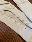 Vtg Penberthy White Real Kid Leather Gloves Sz 7 1 4 Mother Of Pearl Luxembourg