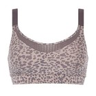 Chantelle Women Taupe Animal Print Wireless Low Impact Athletics Bra Size S
