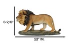 African Savanna Safari Wildlife Majestic Lion Prowling In Grasslands Figurine