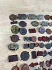 Rare Estate Fresh Antique Lot Of 120 Tin Metal Tobacco Tags plugs Advertising
