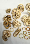 Vintage Lot Of 125 Genuine Bone Rings For Making Buttons crafting  f8 