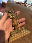 Rare Pair Of Brass Pair Of Victorian Hearth Ornaments Man   Lady
