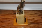 Antique Groundhog Metal Trophy With Bakelite Catlin Base Retro Midcentury Trophy