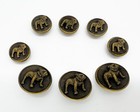 Vtg  Rare Mack Truck Bulldog Bronze Metal Shank Uniform Shirt Buttons Trucks Htf