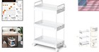 3 Tier Slim Rolling Storage Cart - Mobile Organizer With Brakes For Small Spaces