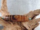  Tibetan Ancient Old Agate Dzi Beads Amulet Pendant Bracelet Tibet Gzi Bead H1