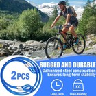 4ft Steel Security Cable With Loops - Weatherproof Safety Cable  2 Pack 