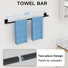 Kljkpa Black Bathroom Accessories Set  4-piece 24 Inch  4 Piece  