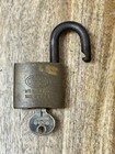 Vintage Antique Corbin Padlock Lock With Key