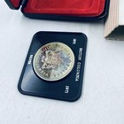 1971 Canada  1 British Columbia Silver Dollar Killer Rainbow Toning W  Case  5