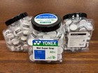Yonex Tennis Grips  Wet Super Grap Grip Tape  Tub Of 60 White Wrapped Grips