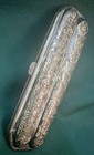 Fabulous Vintage Etched Sterling 950 Silver Double Cigar Case Engraved And Mono