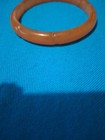 Bakelite Bangle Bracelet Set Of 2 Vintage Butterscotch  Carved
