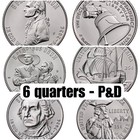 2026 P   D Mayflower  Revolutionary   Declaration Quarters - 6 Quarter Set