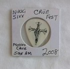 Nikki Sixx Tour Issued Guitar Pick Rare Sixx Am Motley Crue Double Duty 2008