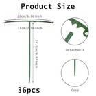 36pcs Plant Support Stakes Half Round Plant Stakes 