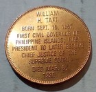 William H Taft 27th President Of The United States Of America Token Coin W Bio