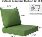 Unimatta Outdoor Patio Chair Cushions Set  24  X 24   Set Of 2  Water-repellent