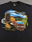 Vintage 90s Harley Davidson Pacific Paradise Maui Hawaii Shirt Eagle Rare Usa L