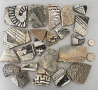 Ancient Anasazi Native American Pottery Shards B w And Corrugated Arizona L11-b
