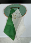 Vintage Lakeview Football Button Pin With White And Green Ribbon