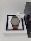 Movado Bold Men   s Brown Leather Strap Black Dial Watch - 3600489   795 Msrp 