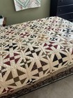 New Hand Quilted Quilt- Country Colors-double Churn Dash Pattern- 86    X 103   