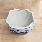 Vintage Chinoiserie Blue And White Porcelain Square Planter Flower