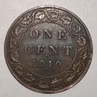 1910 Canada Large One Cent Coin Edward Vii Canadian 1 Penny Km  8 Bronze 25 4mm
