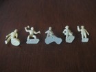 Marx Vintage Service Station Cream  Figures Lot Of 5