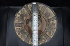 Fine 19th C  Persian Islamic Art Pottery Bowl With Yellow Script Middle East