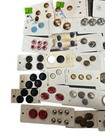 Huge Lot Fancy Buttons 30 Cards And 32 Unique Buttons Metal Plastic Anchor Vtg