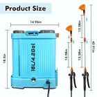 4 2 Gallon Battery Powered Backpack Sprayer With Battey And 6 Nozzles For Lawn