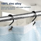 Metal Shower Curtain Hooks  Set Of 12  Rust Proof Shower Curtain Hooks Black