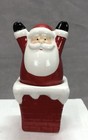 Santa   Chimney Christmas Salt   Pepper Shaker Set Ceramic Holiday Decor