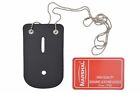 Genuine Leather Badge Holder Universal Black