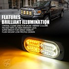 8 Pcs Amber White Led Strobe Light Kit Grille Side Marker Emergency Hazard Warn