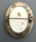 Antique Vintage Hand Painted 800 Silver Brooch Pin Early 1900   s