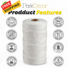 Perkdecor 400 Feet 100  2mm Natural Cotton 400  122m   White