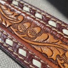 Vtg Big John 7091 Hand-tooled Leather Western Equestrian Belt Oak Leaf   Acorn