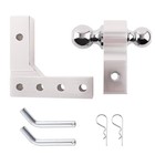 2  Receiver 6  Drop Adjustable Trailer Towing Hitch Dual Ball Mount 5000lbs