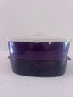 Vintage Tupperware 6-pc Microwave Stack Cooker Steamer Oval Purple Green 2 25 Qt