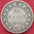 1899 Newfoundland 20 Cents Large 9   s - F vf - Scratches Trend 26 50  Lot 8453